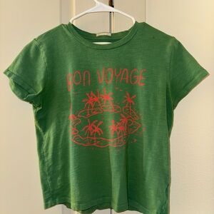 MOTHER Green 'Bon Voyage' Tee
